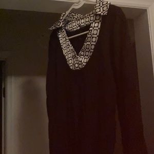 Black Sweater with white collar